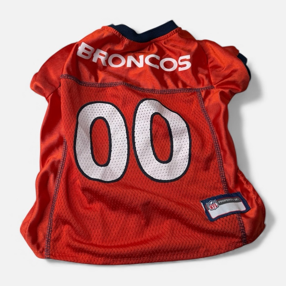 Pets First NFL Denver Broncos Dog Mesh‎ Jersey Sz M Unisex Pets EUC
